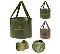 FairyPeach Cubo Multifuncional PortáTil Plegable para Agua 10L/20L,Cubo Plegable con Asa,Cuenca Plegable,para Acampar y Viajar,como Lavaplatos, Balde de Pesca,Lavandería, Fregadero (Verde, S)