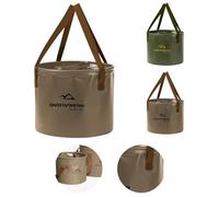 FairyPeach Cubo Multifuncional PortáTil Plegable para Agua 10L/20L,Cubo Plegable con Asa,Cuenca Plegable,para Acampar y Viajar,como Lavaplatos, Balde de Pesca,Lavandería, Fregadero (Caqui, S)