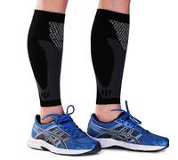 FairyPeach Medias Compresivas, Calcetines Compresion Mujer Hombre, Medias de Compresión varices, Pantorrilleras Compresion, Mangas Compresión,Calf compression sleeve Deporte, Running (negro, L)