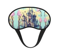 Fairytale Castle - Antifaz para dormir con estampado de castillo, cómoda cubierta para los ojos, bloqueo de luz, perfecta para viajes, meditación y campamento