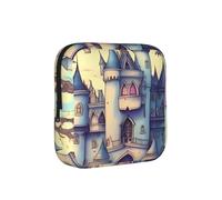 Fairytale Castle - Bolsa de almacenamiento a prueba de épocas, funda de viaje de higiene femenina para toallas sanitarias, bolsa mensural discreta para bolso de oficina