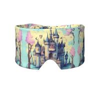 Fairytale Castle Print - Orejeras para dormir - Meditación y viajes - Transpirable, ajustable y cobertura completa
