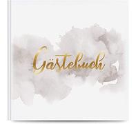 Fairytale Wedding © Libro de visitas - Libro de Fotos de la Boda -Tapa de Valor -Impresión en lámina de Oro -Blanco, en Blanco 100 páginas - 50 Hojas - Cualquier ocasión - Blanco Gris