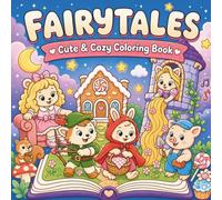 Fairytales Cute & Cozy Coloring Book: 47 Whimsical Coloring Pages From 14 Classic Stories | For Kids & Adults (Cozy Friends)