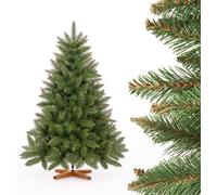 FairyTrees Árbol De Navidad Artificial FICHTE Natural Verde Con Soporte