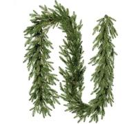 FairyTrees Guirnalda Estrecha navideña Verde 270 cm en PE 100 % | Guirnalda de Abeto Artificial para escaleras, barandillas y Puertas | Ramas Delgadas, decoración Puerta Navidad, Estilo Elegante