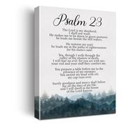 Faith-Based Canvas Print - The Lord is My Shepherd Psalm 23 Artwork for Serene Bedroom and Living Room Wall(Framed,12x18inch(30x45cm))