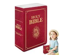 Faith Bible Pillow, Openable Book Cushion, Cute Christian Book Throw Pillow, Comfortable Religious Plush Bible 12.99x9.17 Inches for Bedroom Sofa Chair Couch Bed Decor, Church Pack