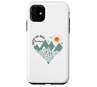 Faith Can Move Mountains Boho Floral Mountain Flower Heart Carcasa para iPhone 11