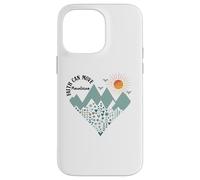 Faith Can Move Mountains Boho Floral Mountain Flower Heart Carcasa para iPhone 14 Pro MAX