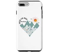 Faith Can Move Mountains Boho Floral Mountain Flower Heart Carcasa para iPhone 7 Plus/8 Plus