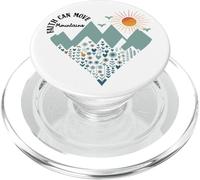 Faith Can Move Mountains Boho Floral Mountain Flower Heart PopSockets PopGrip para MagSafe
