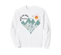 Faith Can Move Mountains Boho Floral Mountain Flower Heart Sudadera