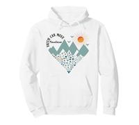Faith Can Move Mountains Boho Floral Mountain Flower Heart Sudadera con Capucha