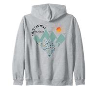 Faith Can Move Mountains Boho Floral Mountain Flower Heart Sudadera con Capucha