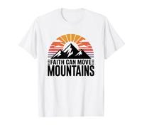 Faith Can Move Mountains Camiseta gráfica económica, Hombre, Blanco, L