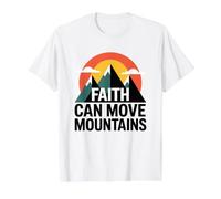 Faith Can Move Mountains Camiseta gráfica económica, Hombre, Blanco, XL