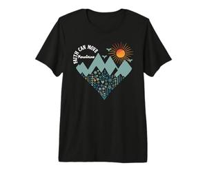 Faith Can Move Mountains Christian Floral Mountain Flower Camiseta Premium