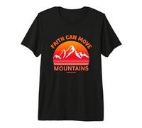 Faith Can Move Mountains Mateo 17:20 Versículo de la Biblia Retro Camiseta Premium