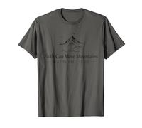 Faith Can Move Mountains Matthew 17:20 Christian Bible Verse Camiseta