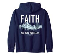 Faith Can Move Mountains - Matthew 17:20 Nature Inspiration Sudadera con Capucha
