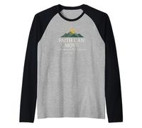 Faith Can Move Mountains, Matthew 17:20 Sunrise Christian Camiseta Manga Raglan