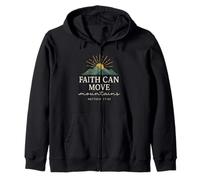 Faith Can Move Mountains, Matthew 17:20 Sunrise Christian Sudadera con Capucha