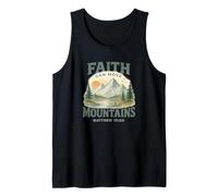 Faith Can Move Mountains Matthew 17:20 Watercolor Hand Drawn Camiseta sin Mangas