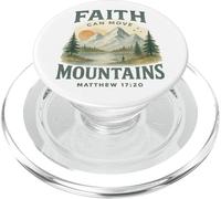 Faith Can Move Mountains Matthew 17:20 Watercolor Hand Drawn PopSockets PopGrip para MagSafe