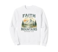 Faith Can Move Mountains Matthew 17:20 Watercolor Hand Drawn Sudadera