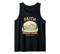 Faith Can Move Mountains Matthew 17:20 Watercolor Scene Camiseta sin Mangas