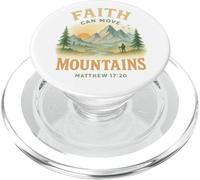 Faith Can Move Mountains Matthew 17:20 Watercolor Scene PopSockets PopGrip para MagSafe