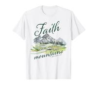Faith Can Move Mountains - Matthew 17:20 Women Girls Nature Camiseta gráfica económica