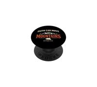 Faith Can Move Mountains Retro Sunset Bible Verse Christian PopSockets PopGrip Adhesivo