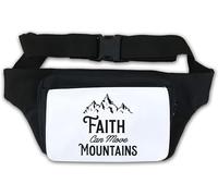 Faith Can Move Mountains - Riñonera, color blanco, White, Talla única