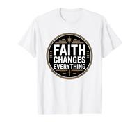 Faith Changes Everything Camiseta gráfica económica, Hombre, Blanco, L