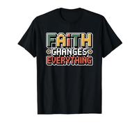 Faith Changes Everything Camiseta gráfica económica, Hombre, Negro, S