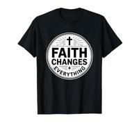 Faith Changes Everything Camiseta gráfica económica, Hombre, Negro, S