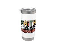Faith Changes Everything Vaso térmico de acero inoxidable de doble pared