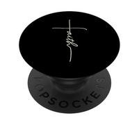 Faith Cross Minimalist Christian Design For Believers PopSockets PopGrip Adhesivo