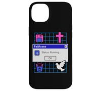Faith.exe Corriendo Faithwave Christian Vaporwave Estética Carcasa para iPhone 14 Plus