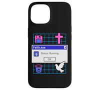 Faith.exe Corriendo Faithwave Christian Vaporwave Estética Carcasa para iPhone 15