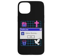 Faith.exe Corriendo Faithwave Christian Vaporwave Estética Carcasa para iPhone 15 Plus