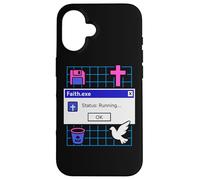 Faith.exe Corriendo Faithwave Christian Vaporwave Estética Carcasa para iPhone 16