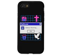 Faith.exe Corriendo Faithwave Christian Vaporwave Estética Carcasa para iPhone SE (2020) / 7 / 8