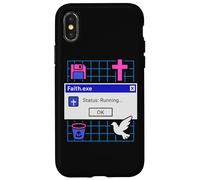 Faith.exe Corriendo Faithwave Christian Vaporwave Estética Carcasa para iPhone X/XS