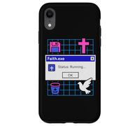 Faith.exe Corriendo Faithwave Christian Vaporwave Estética Carcasa para iPhone XR