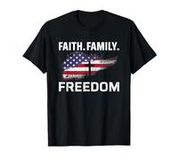 Faith Family Freedom Cross Flag Camiseta