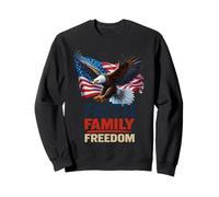 Faith Family Freedom USA Flag Patriotic American 4 of July Sudadera