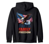 Faith Family Freedom USA Flag Patriotic American 4 of July Sudadera con Capucha